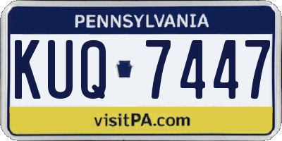 PA license plate KUQ7447