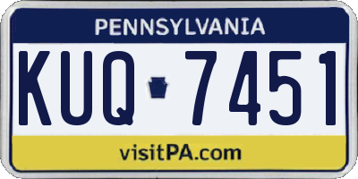 PA license plate KUQ7451