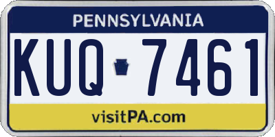 PA license plate KUQ7461