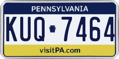 PA license plate KUQ7464