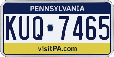PA license plate KUQ7465