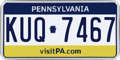 PA license plate KUQ7467