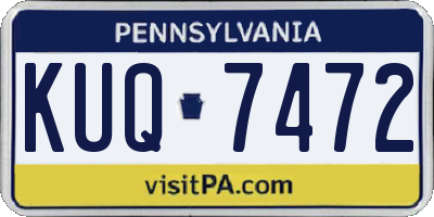 PA license plate KUQ7472