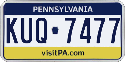 PA license plate KUQ7477