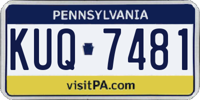 PA license plate KUQ7481