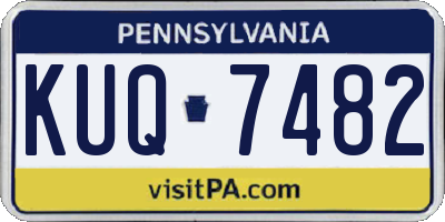 PA license plate KUQ7482