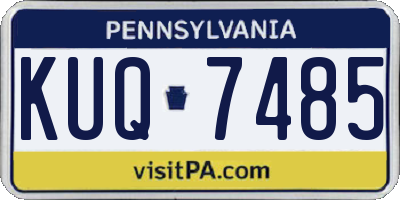 PA license plate KUQ7485