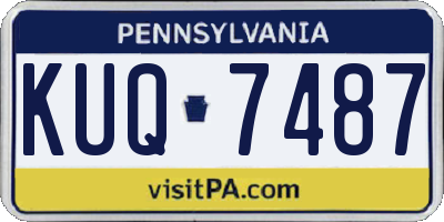 PA license plate KUQ7487
