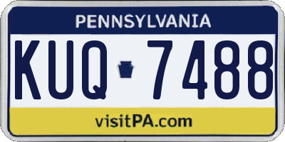 PA license plate KUQ7488