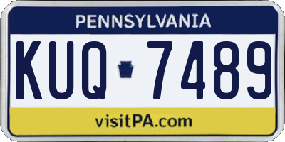 PA license plate KUQ7489