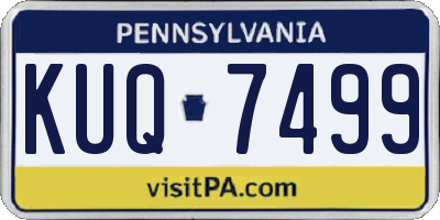 PA license plate KUQ7499