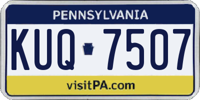 PA license plate KUQ7507