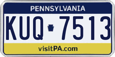 PA license plate KUQ7513