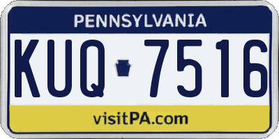 PA license plate KUQ7516