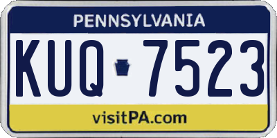 PA license plate KUQ7523