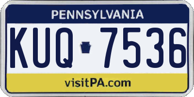 PA license plate KUQ7536