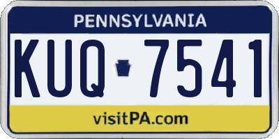 PA license plate KUQ7541