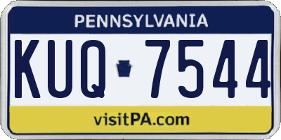 PA license plate KUQ7544
