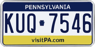 PA license plate KUQ7546