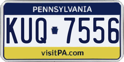 PA license plate KUQ7556