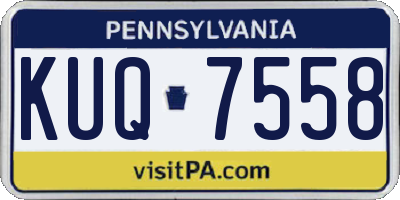 PA license plate KUQ7558