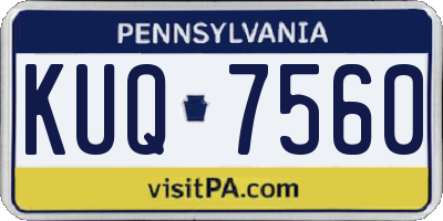 PA license plate KUQ7560