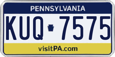 PA license plate KUQ7575