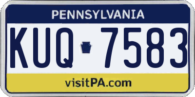 PA license plate KUQ7583