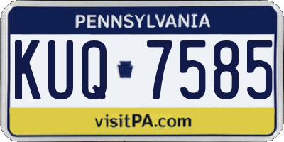 PA license plate KUQ7585