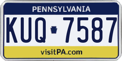 PA license plate KUQ7587