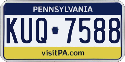 PA license plate KUQ7588