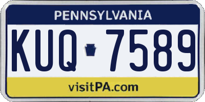 PA license plate KUQ7589
