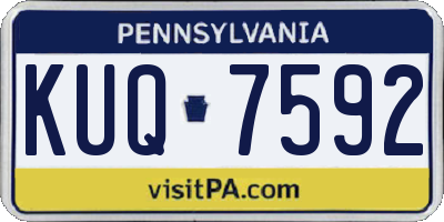 PA license plate KUQ7592