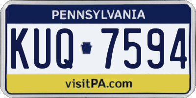 PA license plate KUQ7594
