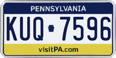 PA license plate KUQ7596