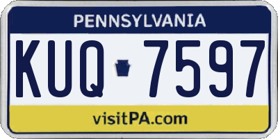 PA license plate KUQ7597