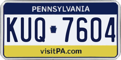 PA license plate KUQ7604