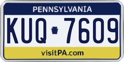 PA license plate KUQ7609