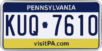 PA license plate KUQ7610