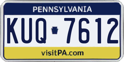 PA license plate KUQ7612