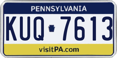 PA license plate KUQ7613