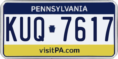 PA license plate KUQ7617