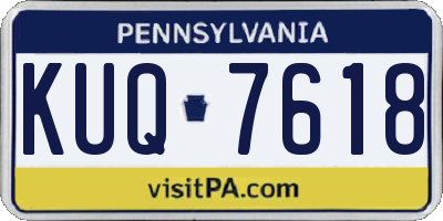 PA license plate KUQ7618