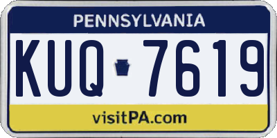 PA license plate KUQ7619