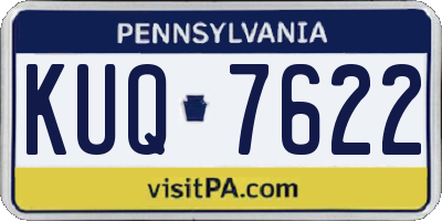 PA license plate KUQ7622