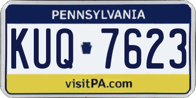 PA license plate KUQ7623