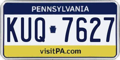 PA license plate KUQ7627