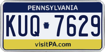 PA license plate KUQ7629