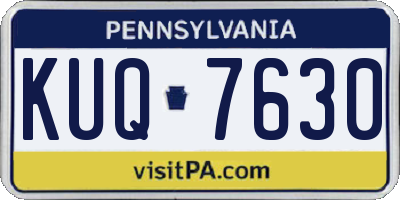 PA license plate KUQ7630
