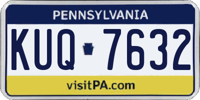 PA license plate KUQ7632